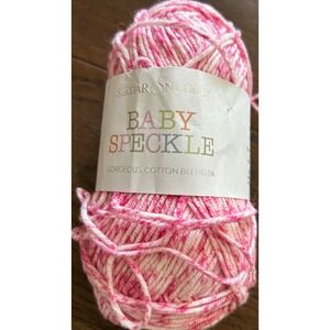 Sirdar Snuggly Baby Speckle Yarn Pink White Cotton Blend DK‎ Knitting